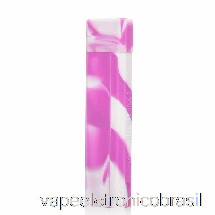 Vape Vaporesso White Rhino Silicone Dab Out [quartzo] Roxo Branco (brilho Uv)